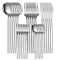 30 PCS/Set Stainless Steel Gold Cutlery Set, Mirror-Polished Flatware Service for 6, Includes Dinner Knives, Dinner Spoons, Dinner Forks, Teaspoons and Tea Forks