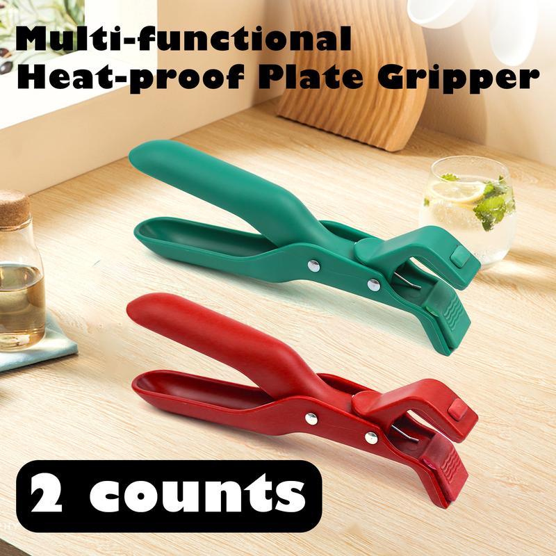 Hot Plate Gripper, Multi-Purpose Anti-Scald Tool for Bowls, Plates, Pans, Serving as Holder, Clip, Tongs