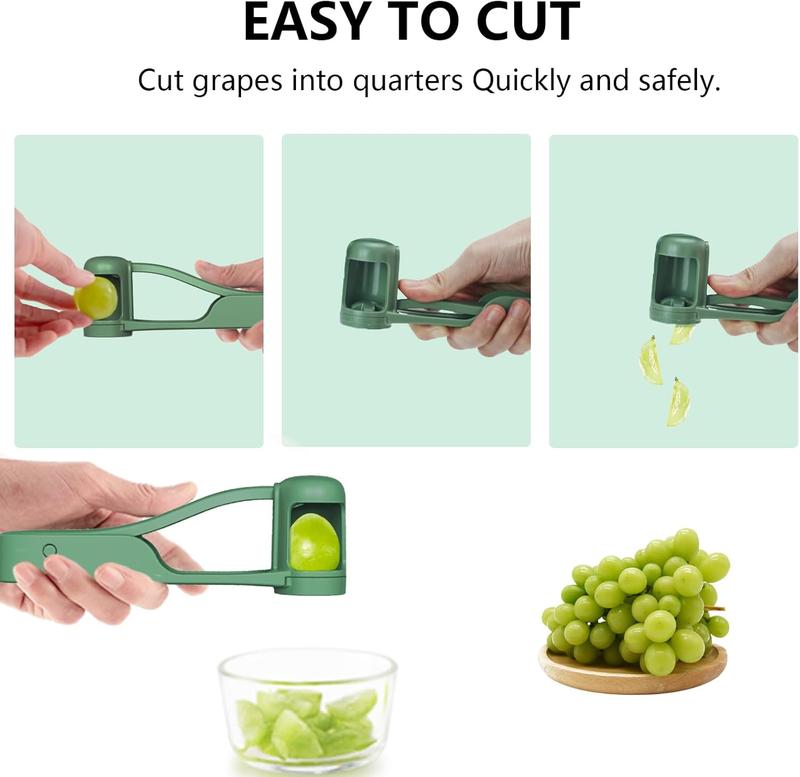 Safe & Easy - Cutter/Slicer for Fruit: Grape, Cherry Tomato, Strawberry, Blueberry
