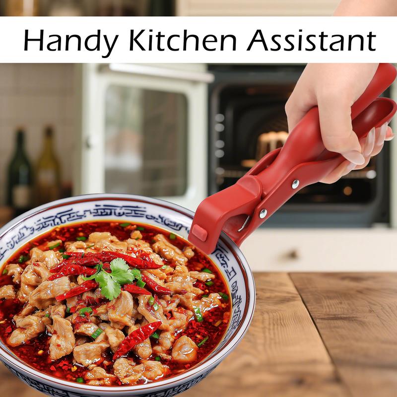 Hot Plate Gripper, Multi-Purpose Anti-Scald Tool for Bowls, Plates, Pans, Serving as Holder, Clip, Tongs