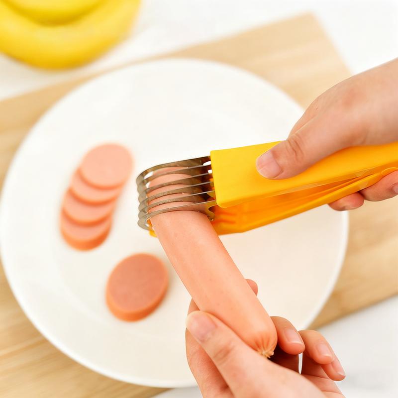 Banana Slicer/Fruit Splitter/Ham Sausage Cutter/Fruit Salad Slicer/Multi-Functional Kitchen Gadget