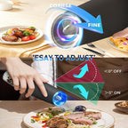 2 PCS/Set Electric salt and pepper grinder set, adjustable coarseness with LED light, one-handed kitchen grinder, large capacity automatic salt and pepper grinder