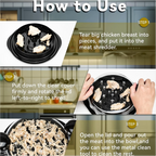 Chicken Shredder Tool Twist, Visible Chicken Breast Grinder Machine for Ground Food