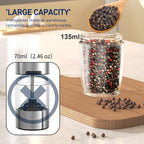 2 PCS/Set Electric salt and pepper grinder set, adjustable coarseness with LED light, one-handed kitchen grinder, large capacity automatic salt and pepper grinder