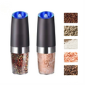 2 PCS/Set Electric salt and pepper grinder set, adjustable coarseness with LED light, one-handed kitchen grinder, large capacity automatic salt and pepper grinder