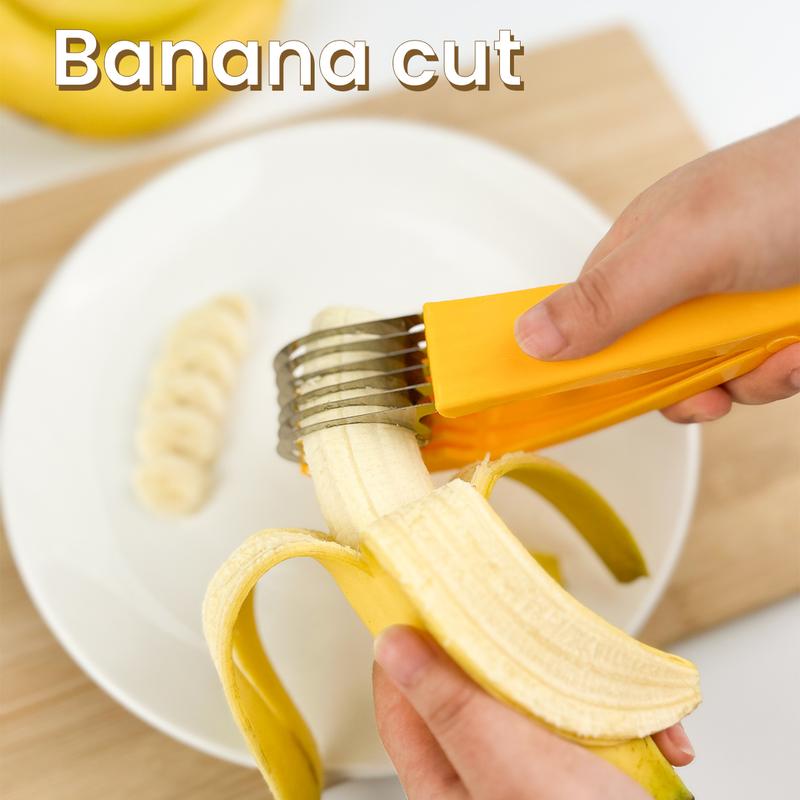 Banana Slicer/Fruit Splitter/Ham Sausage Cutter/Fruit Salad Slicer/Multi-Functional Kitchen Gadget